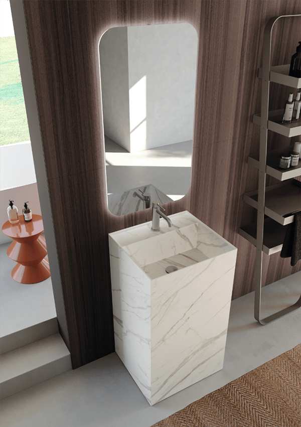 Pedestal sink with towel bar attached best sale